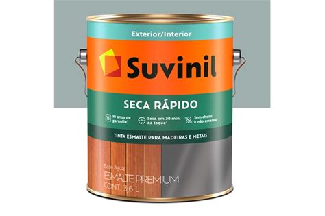 Tinta Esmalte Premium Brilhante Seca R Pido Platina Litros