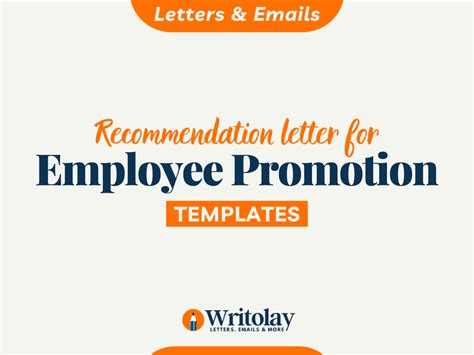 Employee Promotion Recommendation Letter 4 Templates Writolay