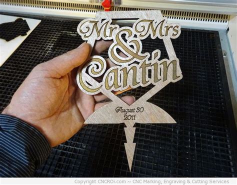 Cnc Laser Engraving And Cutting Custom Wedding Cake Toppers