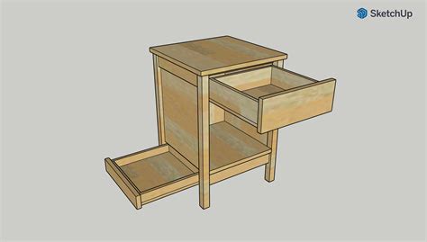 Secret Drawer Bedside Table Plans Etsy