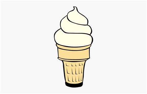 Vanilla Ice Cream In Cone Vector Image Vanilla Ice Cream Clipart