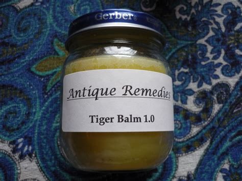 Antique Remedies: Homemade Tiger Balm