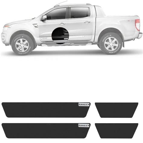 Kit Adesivo Soleira Premium Resinada Ford Ranger