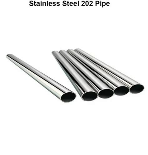 Round Stainless Steel 202 Pipe 6 Meter Thickness 2 Mm At Rs 150 Kg