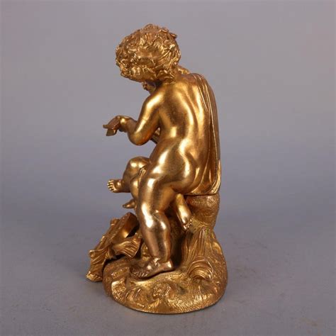 Antique French Classical Gilt Metal Figural Sculpture By Ph Mourey Circa 1890 For Sale At 1stdibs