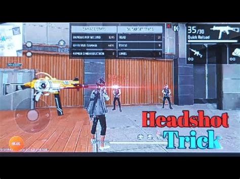 UMP HEAD SHOT TRICK Free Fire Tips For Beggner YouTube