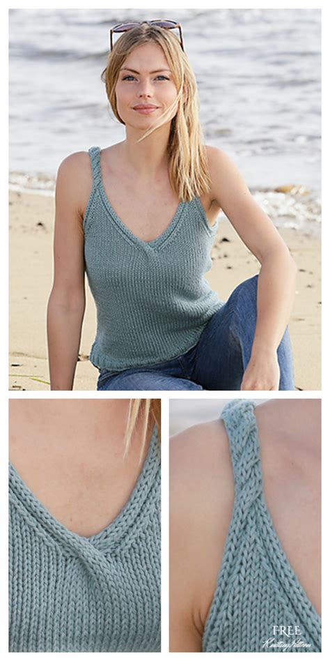 Knit Summer Tank Top Free Knitting Patterns Knitting Pattern