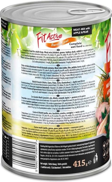 Fit Active Hondenvoer Blikvoer Natvoer Hond Adult Meatmix