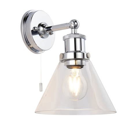 Coast Bathroom Wall Light In Chrome With Clear Glass