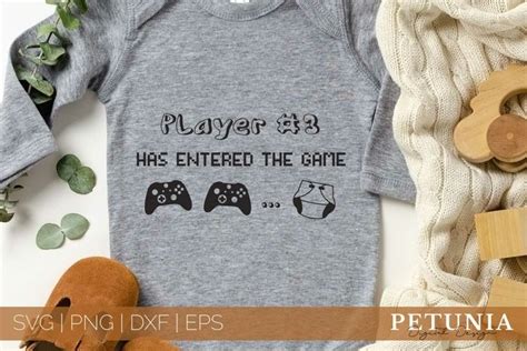 Funny Video Game Player Pregnancy Announcement SVG