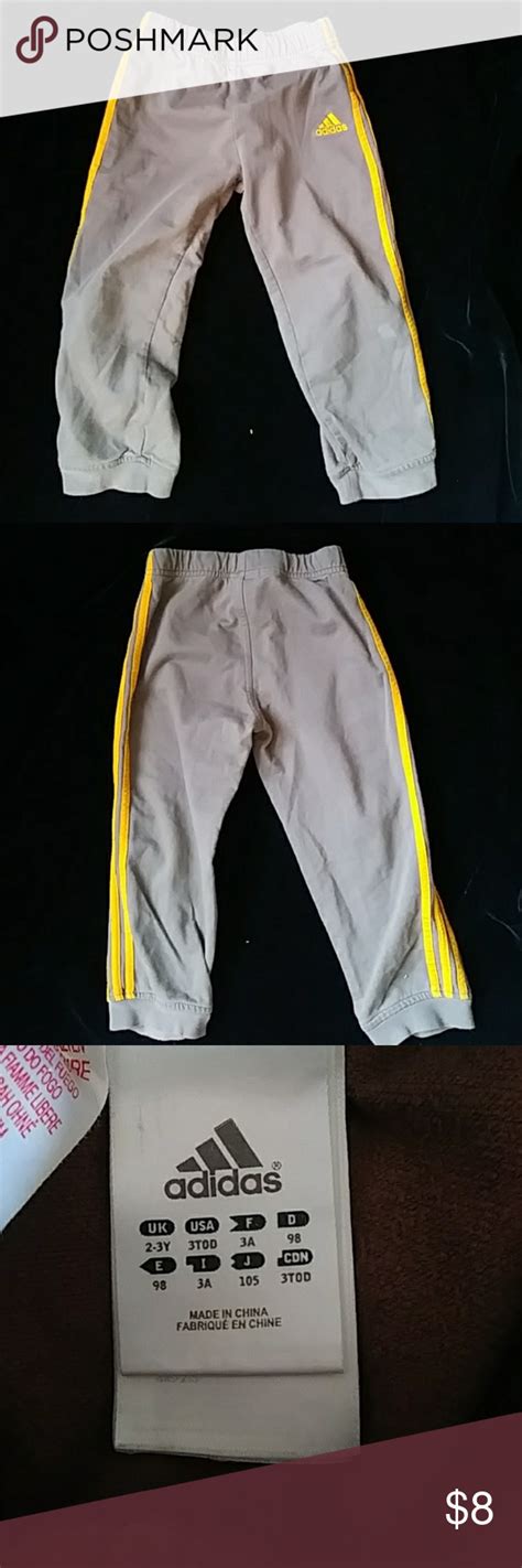 😁adidas Browngold Sweatpants Sz 3t Clothes Design Adidas Sweatpants