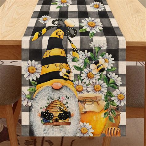 Amazon Preboun Summer Sunflower Gnome Table Runner 13 X 72 Inch