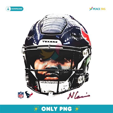 nico collins houston texans helmet portrait png instant
