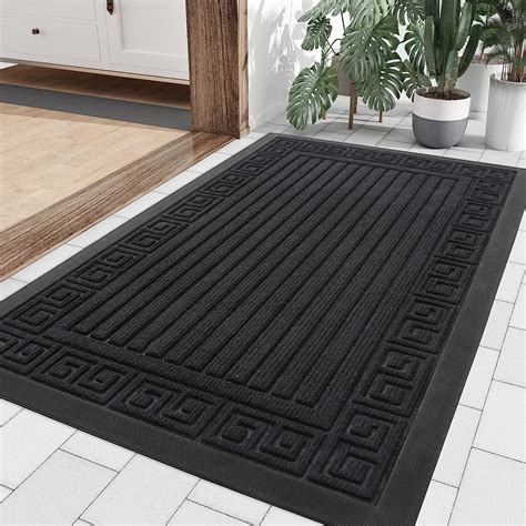 Homaxy Door Mats Indoor Outdoor Heavy Duty Rubber Door Mat Dirt