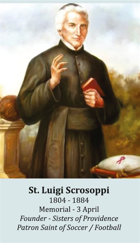 St Luigi Scrosoppi Prayer Card Pc 887