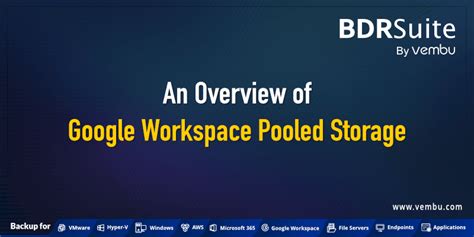 An Overview Of Google Workspace Pooled Storage Bdrsuite