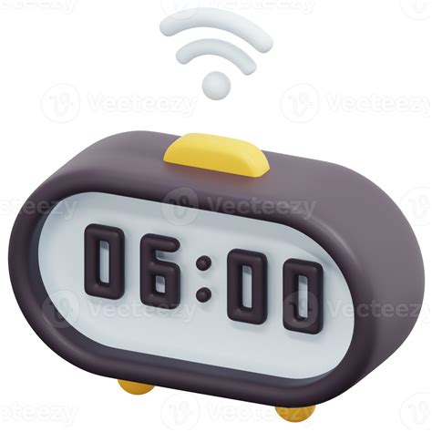 Digital Alarm Clock 3d Render Icon Illustration 11652254 Png