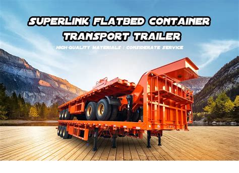 Ft Ft Flatbed Container Chassis Full Trailer Superlink Mongolia