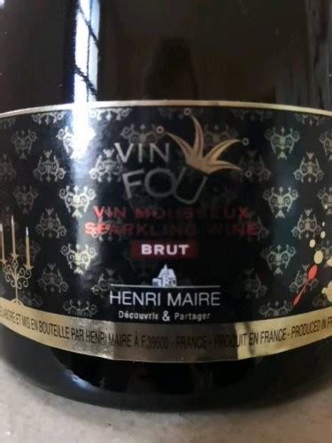 Henri Maire Vin Fou Mousseux Brut Vivino Us