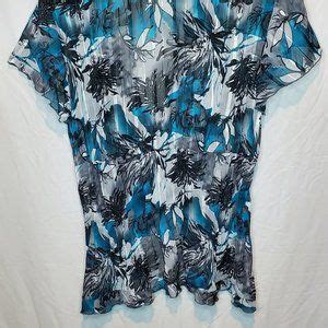 Dress Barn Tops Womens Dress Barn Short Sleeve Sheer Cover Up