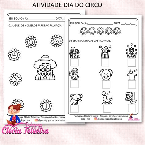 Atividades E Desenhos Dia Do Circo Atividades Pedag Gicas Sexiz Pix