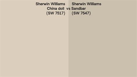 Sherwin Williams China Doll Vs Sandbar Side By Side Comparison