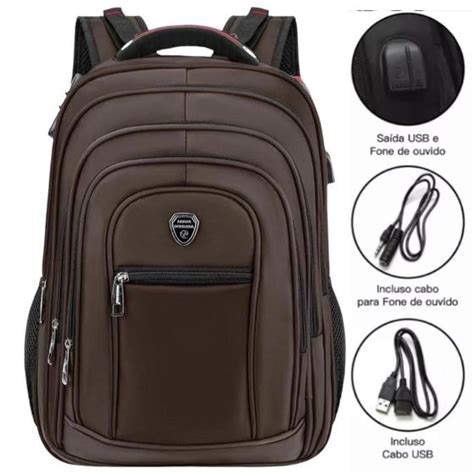 Mochila Masculina Grande Reforçada D Viagem Impermeável Noitebook