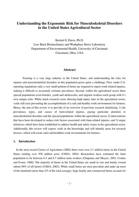 Pdf Understanding The Ergonomic Risk For Musculoskeletal Disorders In