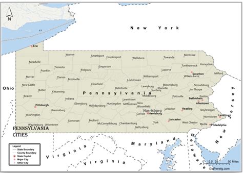 Map Of Pennsylvania Cities And Towns - Canada Map