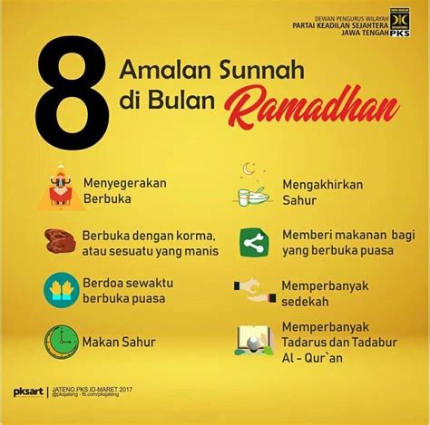 Amalan Sunnah Di Bulan Ramadhan Adalah