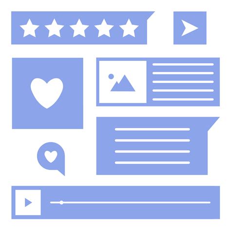 Content writer set symbols in blue colour 18728510 Vector Art at Vecteezy