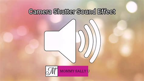 Camera Shutter Sound Effect Youtube