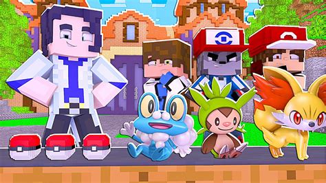 Minecraft Pokemon X Y Os Pokemon Inicial De Kalos Froakie Fennekin