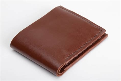 Cartera de cuero natural para hombres bonita marrón artesanal