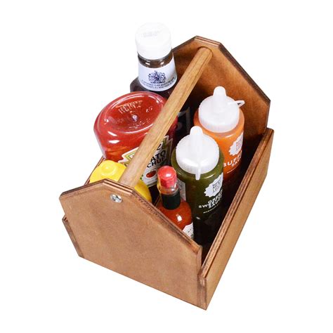 Wooden Condiment Holder Smart Hospitality Supplies