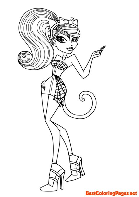 Monster High Black Cat Coloring Free Printable Coloring Pages