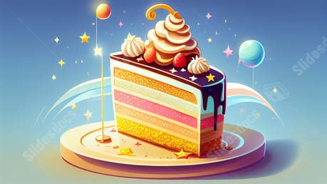 Birthday Cake Cartoon Powerpoint Background For Free Download - Slidesdocs