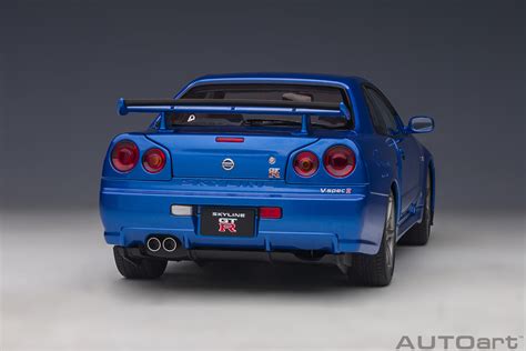 Nissan Skyline Gt R R V Spec Ii Bayside Blue Autoart