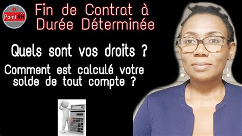 Réponse Comment est calculé un solde de tout compte