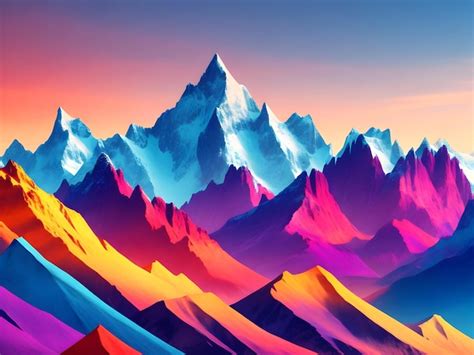 Premium Vector Panorama Of Mountains