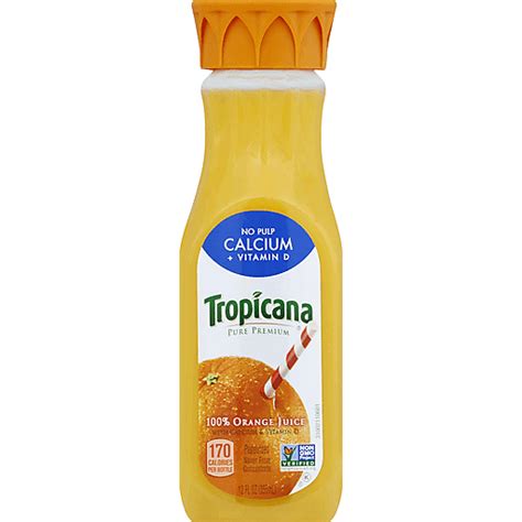 Tropicana Pure Premium 100 Juice Orange No Pulp With Calcium And