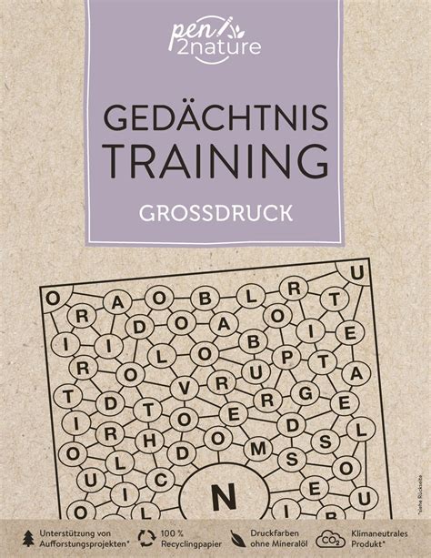 Ged Chtnistraining Gro Druck Bunter R Tselmix In Gro Schrift Von