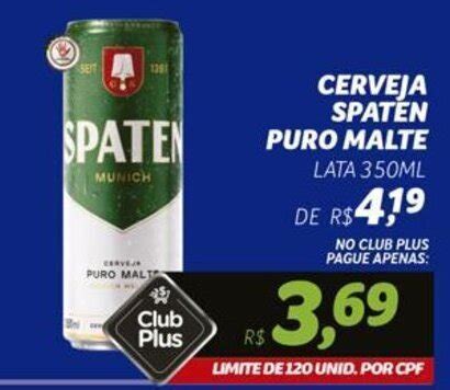 Cerveja Spaten Puro Malte Lata Ml Oferta Na Supermercado Cubatao