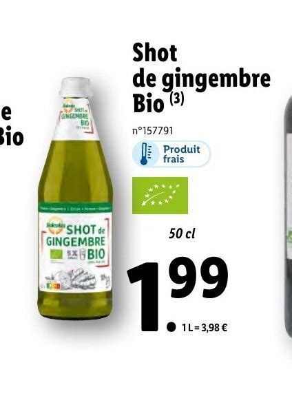 Promo Shot De Gingembre Bio Chez Lidl