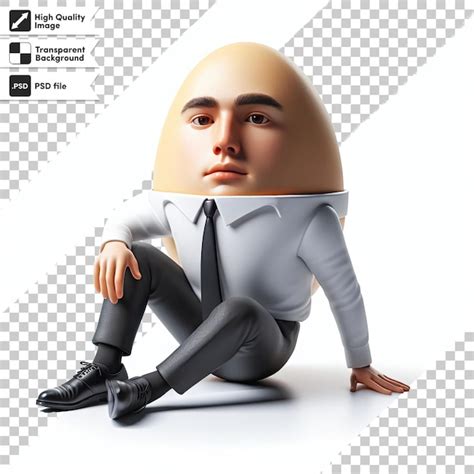 투명한 배경에 Psd 계란 Humpty Dumpty 프리미엄 Psd 파일