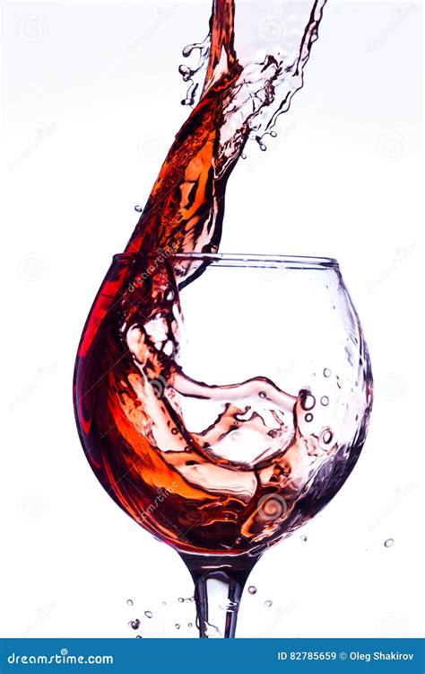 Wine Splashing In Glass Stock Image Image Of Splash 82785659