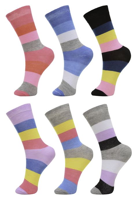 Multipack Of Womens Girls Crew Socks Funny Novelty Colorful Cute