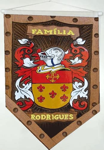 Flâmula Brasão Familia Rodrigues 50x40 Cm Parcelamento sem juros