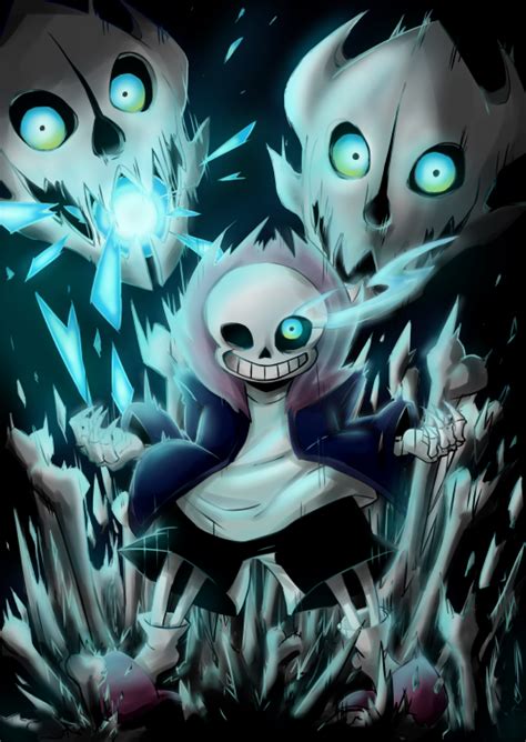 Aesthetic Sans Fanart Gaster Blaster Anime WP List