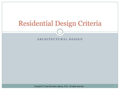 Design Criteria For Residential Buildings Design Talk